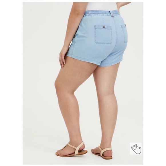 NEVER WORN Torrid 24 Drawstring Short Short - Chambray Blue - Picture 3 of 16